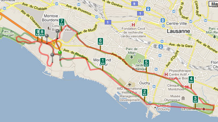 10km of the 20 km race in Lausanne, 30 April 2011
